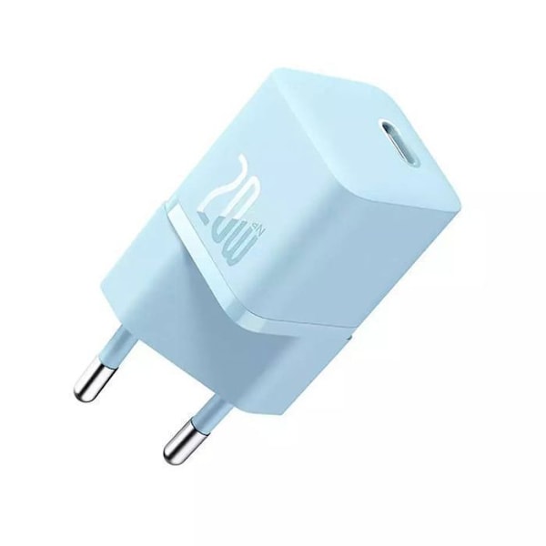 Snabbladdare - Baseus - GaN 5 Mini - 20W - Europeisk version - Blå färg Blå