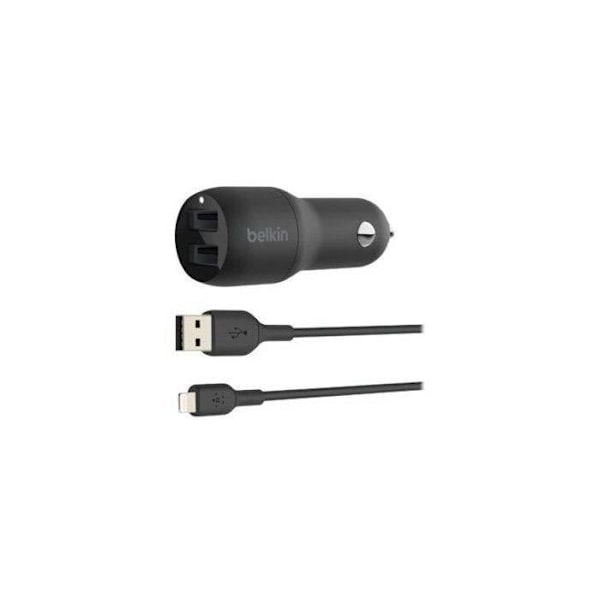 BELKIN - billaddare - Dubbel USB-A billaddare Svart
