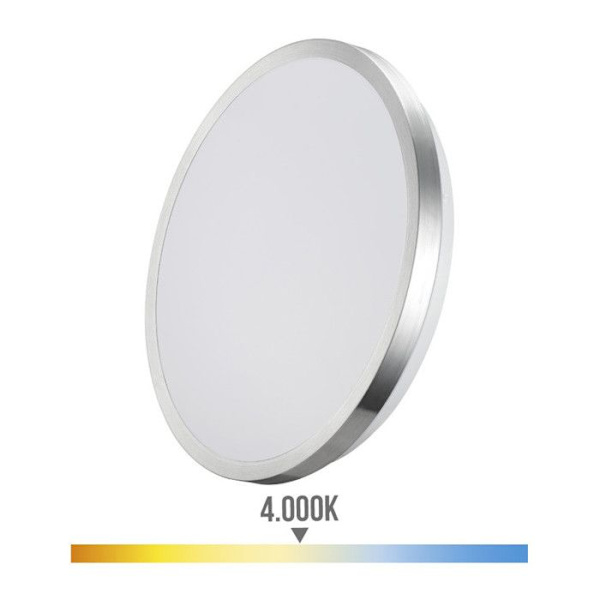LED vägglampa 12W 800 lumen 4000K krom ram - Vit - Ej justerbar Vit / Krom