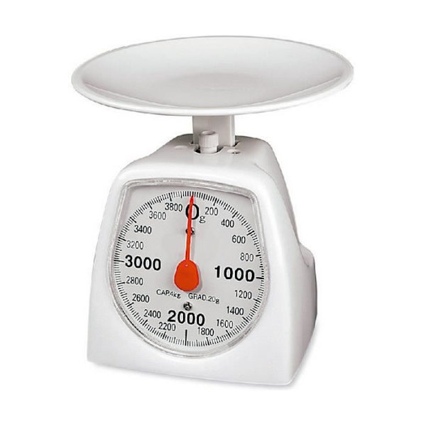 Vit EDM Analog Personvåg 4 Kg (16,5 x 11 x 13 cm) Vit