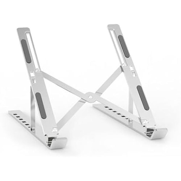 AISENS - LPS2M-173 - Justerbart skrivbordsställ för bärbar dator/surfplatta, Silver
