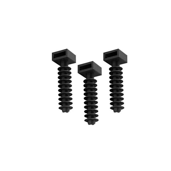 Skruv - EDM - N°8 - Pack om 100 enheter - Plast - Svart färg Svart