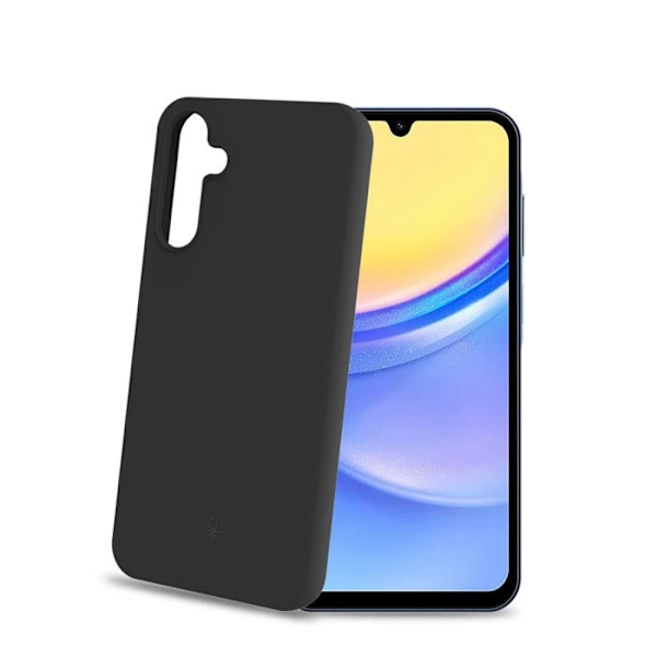Mobilfodral - CELLY - Galaxy A15 - Mjuk - Genomskinlig baksida - Svart Svart