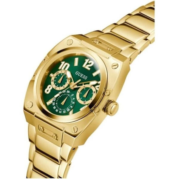Klocka - Guess - Prodigy GW0624G2 - Kvarts - Rostfritt stål - 45 mm - Grön, Guld Grönt, guld