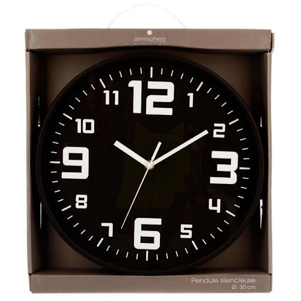 Black Clock "Silence" D30 - Svart - Atmosphera inredningsarkitekt Svart
