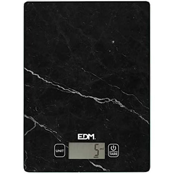 köksvåg EDM Svart 5 kg (14 x 19,5 cm) Svart