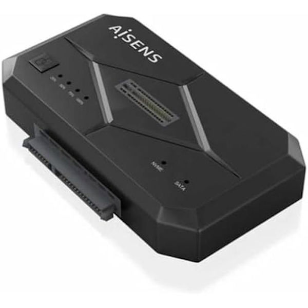 Dockningsstation - AISENS - ASDS-M2SATA04B - USB 3.0 - Svart - Kompatibel HDD/SSD