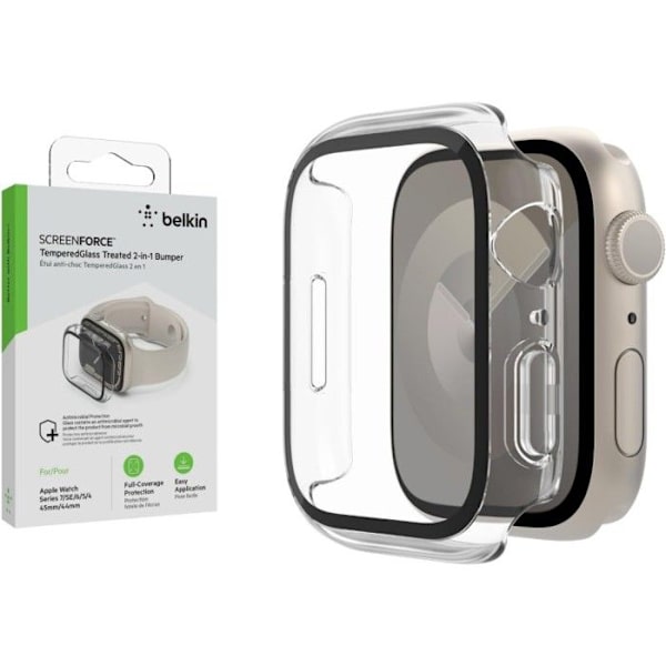 Skyddande skal - Belkin - SCREENFORCE - Inkurvad härdat glas - Polykarbonat - Härdat glas Transparent