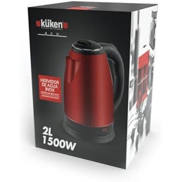 Kuken Vattenkokare 1500 W, Röd 2 L Röd