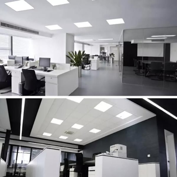 40W Square Matte Chrome LED-panel Matt krom