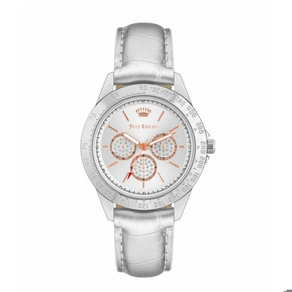 Kvinnoklocka - Juicy Couture - JC1221SVSI - Läder - Kvarts - Chic silver/silver