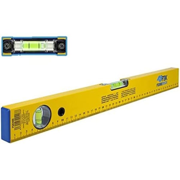 Rektangulär aluminiumnivå 100 cm Fsk - Ferrestock - Vinkelmätverktyg - Noggrannhet 0,057 mm/m