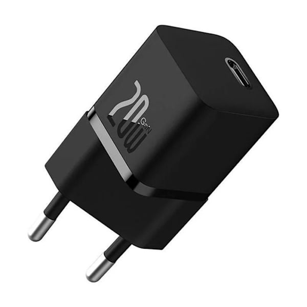 Snabbladdare - BASEUS - GAN 5 Mini - 20W - Typ-C - Svart Svart