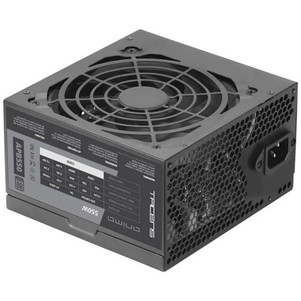 Tacens Anima APB550, 550W ATX PC-strömförsörjning, 80Plus brons, 85 % SMD-teknik, Ultra-Silent 12 cm fläkt, svart Svart