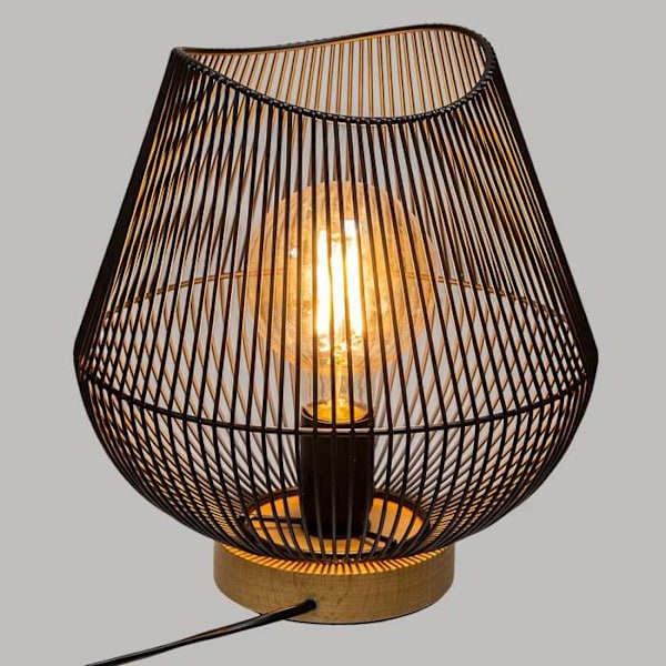 Trådbunden metallbordslampa - ATMOSPHERA - Jena - Svart - Kontor - Inomhus - Elektrisk Svart