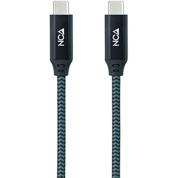 Nanokabel USB 3.2 Gen2x2 20Gbps 5A/100W 4K/60Hz USB-C/M-USB-C/M-kabel, grå/svart, 2 m