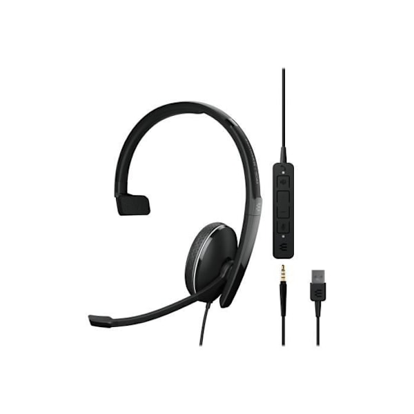 Mikrohörlurar - EPOS - ADAPT 135T USB II - Trådad - Över örat - Svart