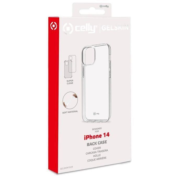 Coque - CELLY - IPH14 - Transparent - Flexibel - Stötsäker skydd Transparent