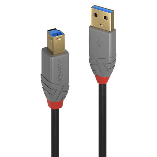 USB 3.0 typ A till B-kabel - Anthra Line - 3m - LINDY