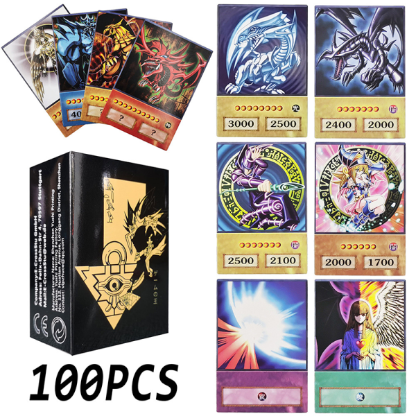 100 stk. Yu-Gi-Oh Anime Style Cards Magician Obelisk DM Classic P 100Pcs One Size