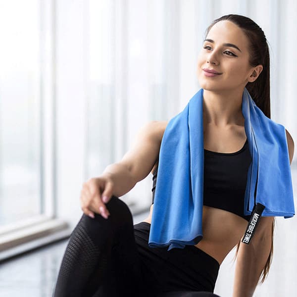 Mikrofiberhandduk Sportbad Gym Snabbtorkande Resor Simning C Green 40*80cm