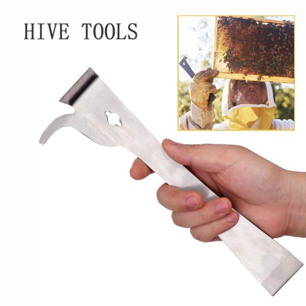 Rustfritt stål tommelfinger Type Multifunksjon Bee Honey Bee Hive Sc Silver One Size