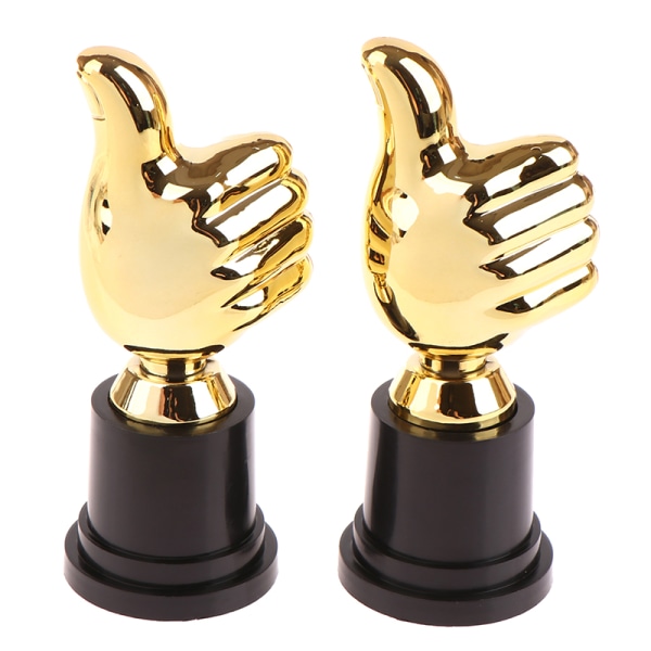 1st Priser Troféer Belöning Tummen Troféleksaker Barntävling Gold one size
