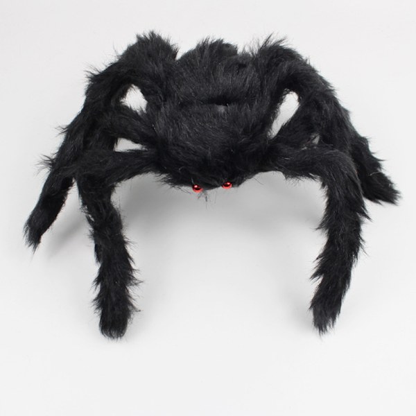 30/50cm/75cm Stor Sort Plys Edderkop Halloween Fest Dekorationer 30cm