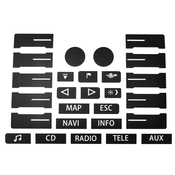 8 kpl set auton mattamustan kuluneen napin korjaussarjan tarrat Black 8pcs set
