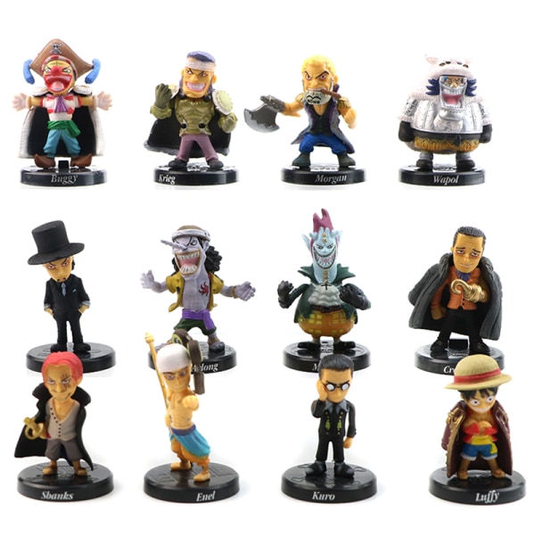12 kpl / set Monkey D. Luffy Nami Boa Hancock Roronoa Zoro Action Multicolor Onesize