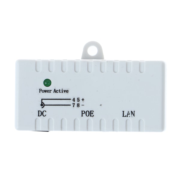 12V - 48V passiv POE-injektor för IP-kamera VoIP-telefonnätverk white One Size