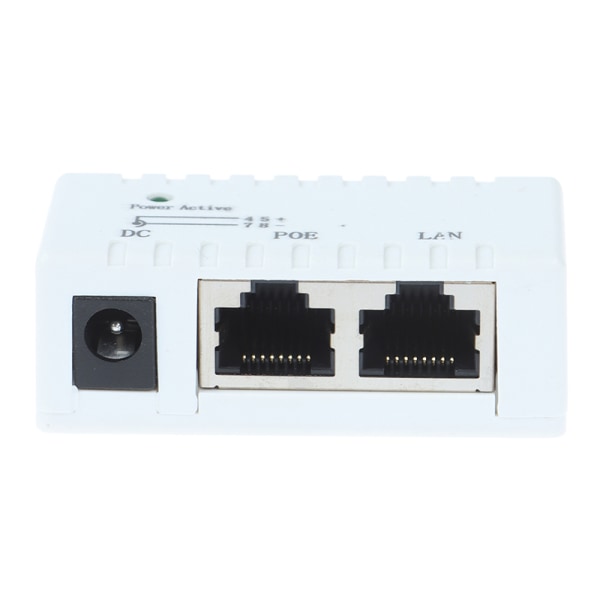 12V - 48V passiv POE-injektor för IP-kamera VoIP-telefonnätverk white One Size