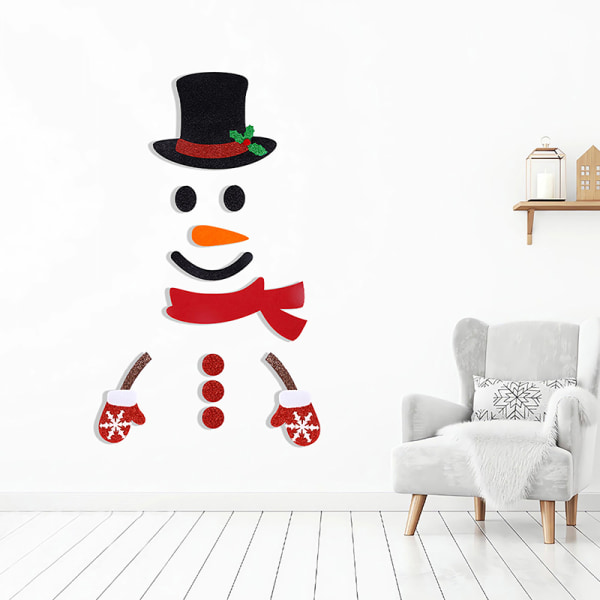 Jul Vindus klistremerker dekorasjon For Santa Claus Snowman Do B onesize