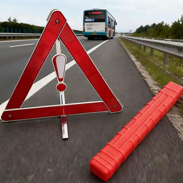 1/2 kpl hätävaroituskolmiot autoon Yellow
