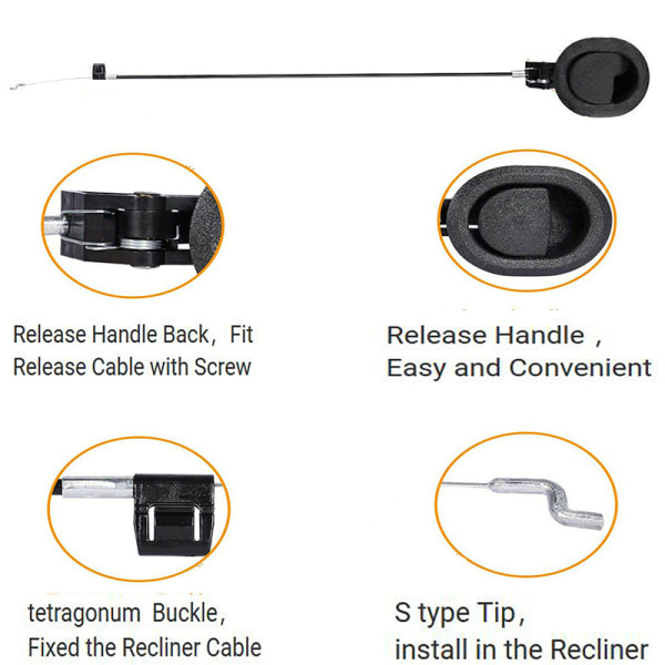 Release Spak Handtag med kabel för att välja fåtölj och soffa rec one size