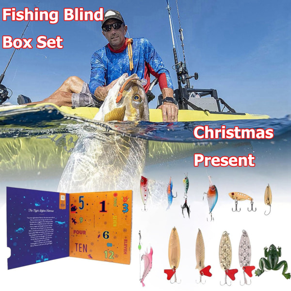Fiskesett Julegaver Kommer Blindbokser Kreativt fiske 24 days one size