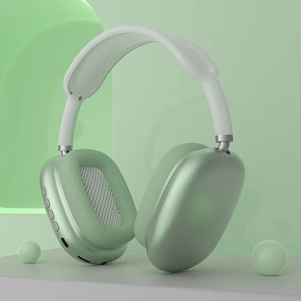 Nya P9-Max TWS Bluetooth -hörlurar Trådlösa huvudmonterade hörlurar Green one size