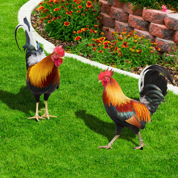 1 st Trädgårdsstaty Akryl kycklingskulptur för trädgårdsinredning A A