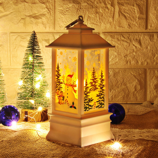 Julenissen Snømann Lantern Lys juledekor Julegaver 20 Red 5.5*5.5*13cm