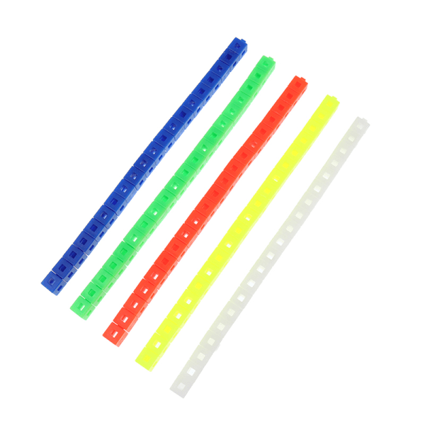 100 stk Matematik Linking Cubes Interlocking Counting Blocks K One Size