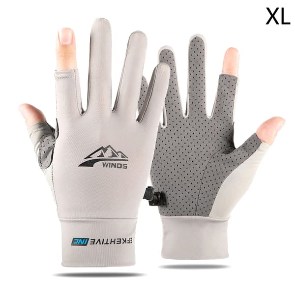Sommarhandskar Is-silke Anti-ultraviolett Daggfinger Touch Handske White L