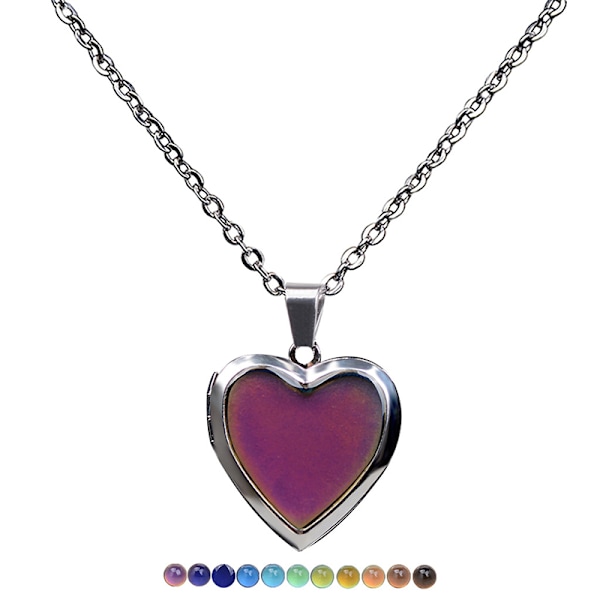 Mood kaulakorut Heart Pendant kaulakoru lämpötilan säätö väri one size