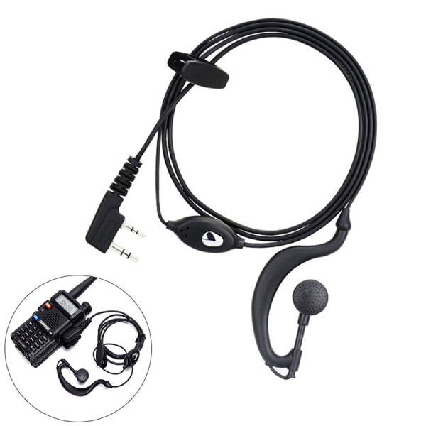 Two Way Ham Radio Earpiece -kuulokkeet BaoFeng UV5R -sarjan Wal Black One Size