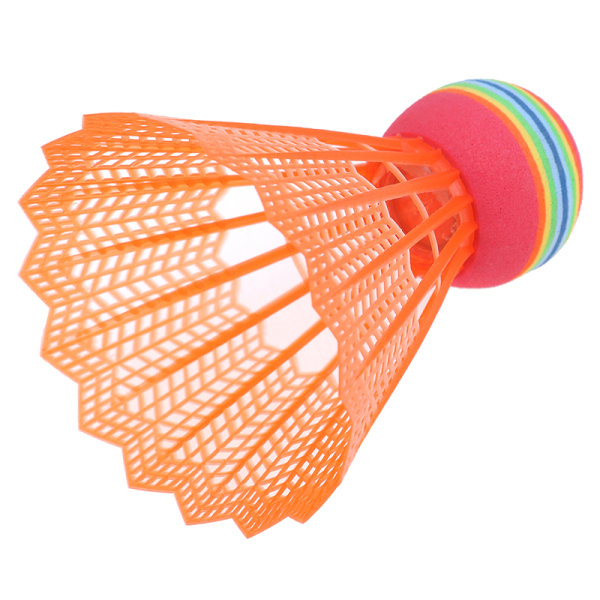 12 STK Badminton EVA Regnbuekuglehoved Nylon Badmintonfjer Random Color 12Pcs