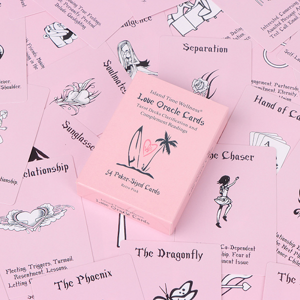 Vaaleanpunainen Wellness Love Oracle Card Tarot Prophecy -ennustusperhe Pink one size