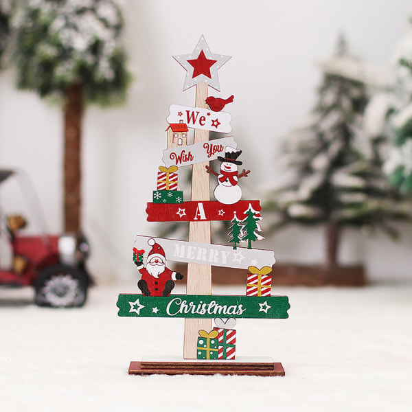 Desktop juletre julenissen DIY dekorasjon tre Kristus B onesize