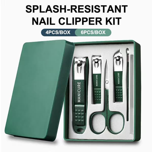 4/6 STK Negleklippersæt Rustfrit Manicure Pedicure Sæt 6Pcs