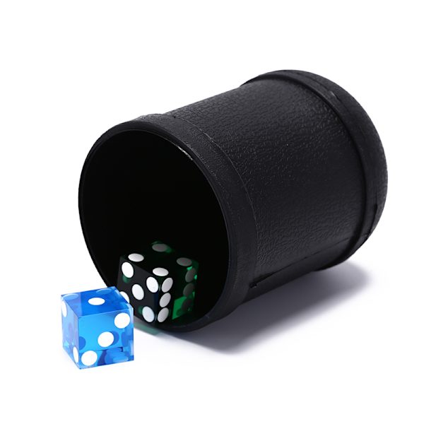 1kpl 7,5cm x 10cm ktv pub bilepeli lelu muovinen noppakuppi musta black