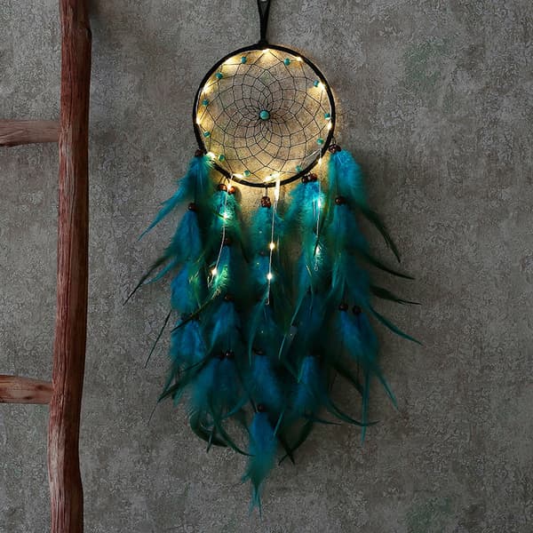 Lantern Dream Catcher Creative Wind Chime -riipus auton riipus H Blue