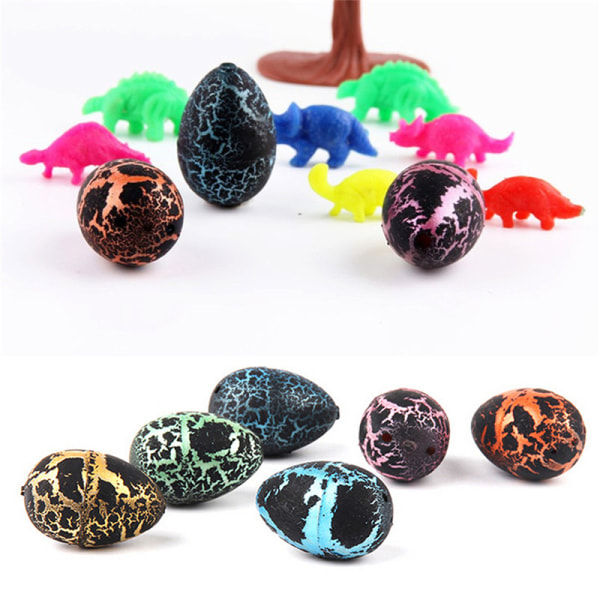 5 ST Magic Hatching Lägg till vatten Odling Dino Ägg Uppblåsbar Chi Multicolor 5pcs